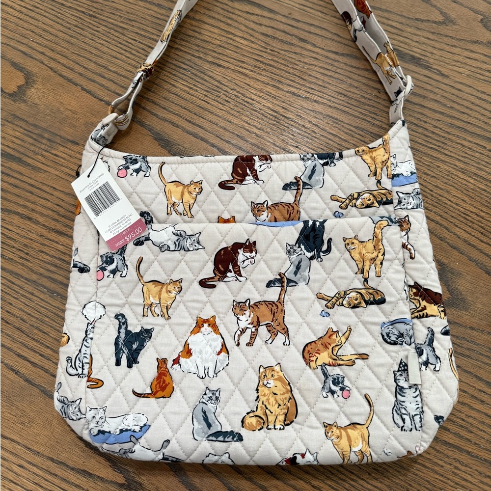 Vera Bradley Essential XL Crossbody with Cat Print